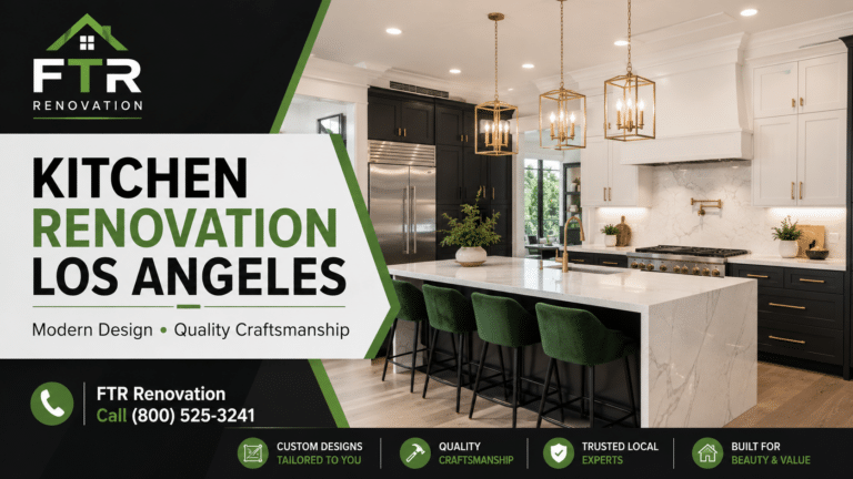 Modern kitchen renovation in Los Angeles by FTR Renovation
