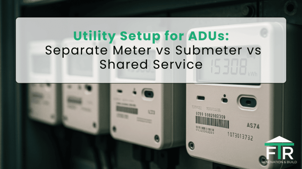 Electrical meters for utility setup comparison in ADUs