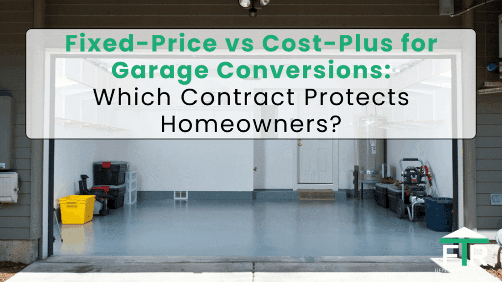 Garage with 'fixed-price vs cost-plus' conversation words