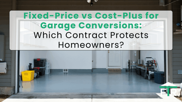 Garage with 'fixed-price vs cost-plus' conversation words