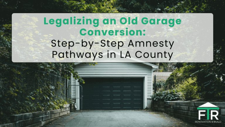 Legalizing an old garage conversion process