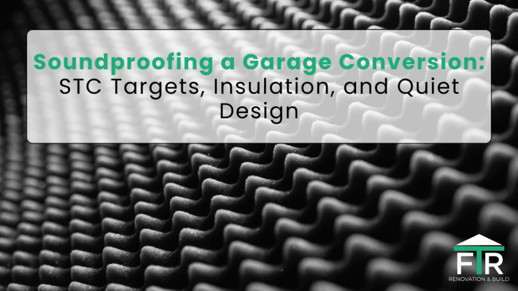 Soundproofed garage with insulation and quiet design elements